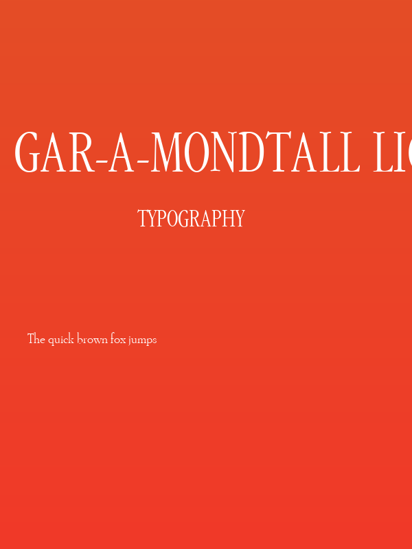 Gar-A-MondTall Light Poster