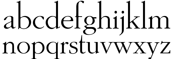 Gar-A-MondTall Light Font LOWERCASE