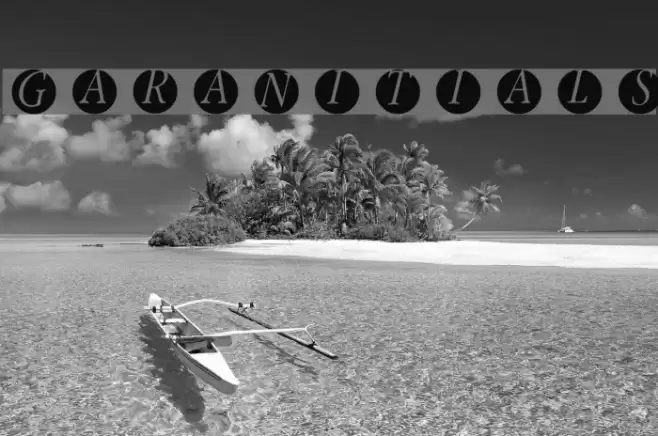 GaraNitials Font examples