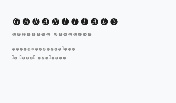 GaraNitials Business Card