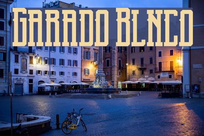 Garado Blnco Font examples
