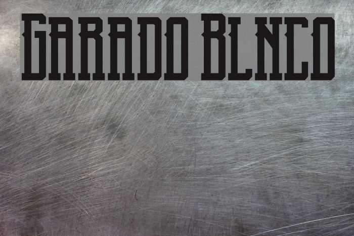Garado Blnco Font examples