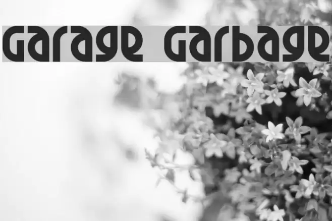 Garage Garbage Font examples