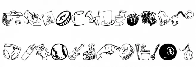 Garage Sale Schriftart Kleinbuchstaben