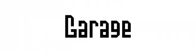 Garage  Frei Schriftart Herunterladen