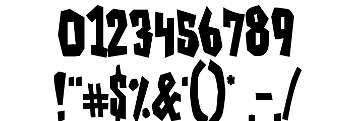 GarageShockCondensed Heavy Font OTHER CHARS