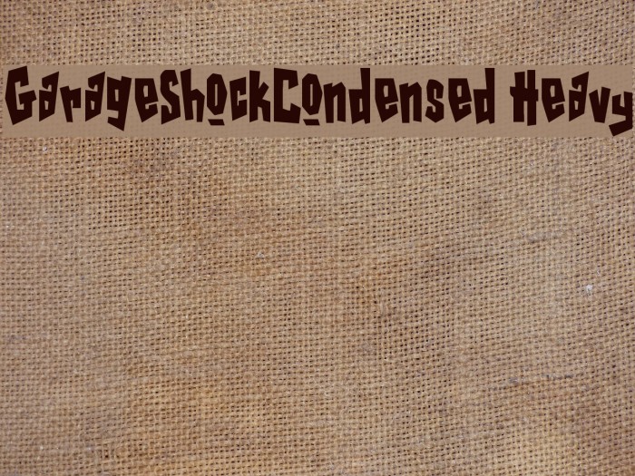 GarageShockCondensed Heavy Font examples