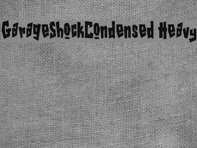 GarageShockCondensed Heavy Schriftart examples