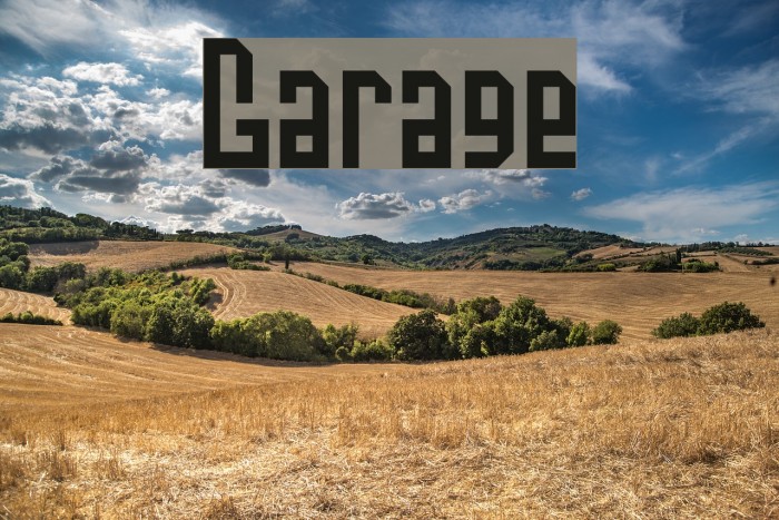 Garage Font examples