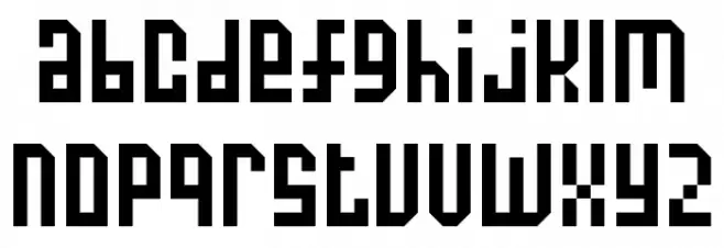 Garage Schriftart Kleinbuchstaben