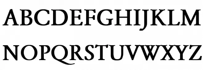 Garamond Bold Caratteri MAIUSCOLE