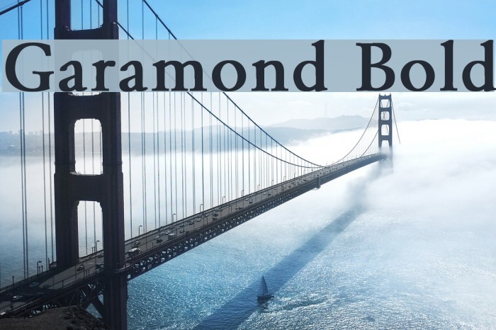 Garamond Bold Font examples