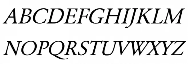 Garamond Italic Fonte MAIÚSCULAS