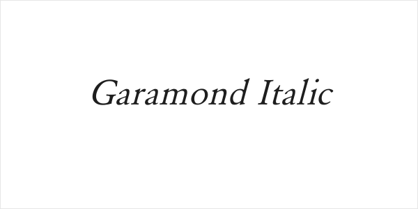 Garamond Italic Logo