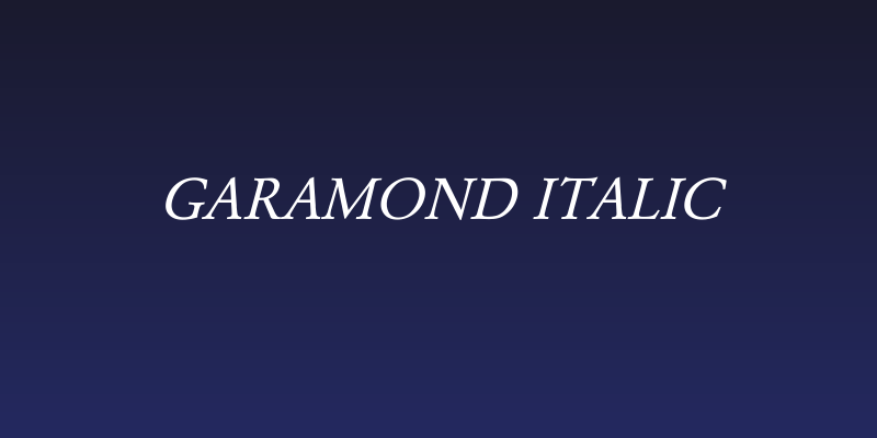Garamond Italic Social Header