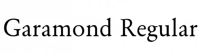 Garamond Regular  नि: शुल्क फ़ॉन्ट्स डाउनलोड