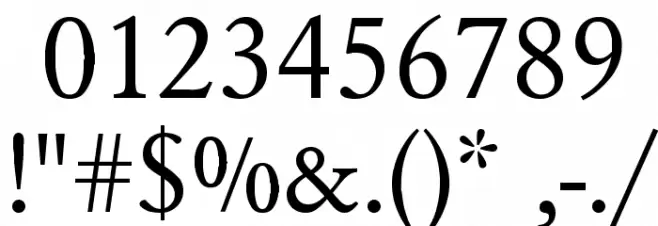 Garamond Regular Font OTHER CHARS