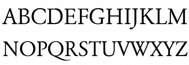 Garamond Regular Шрифта ВЕРХНИЙ
