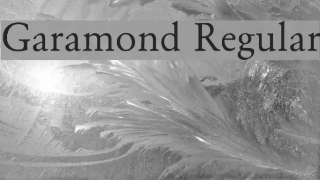 Garamond Regular Font examples