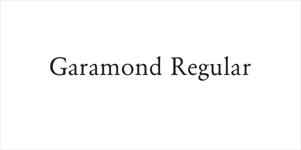 Garamond Regular Logo