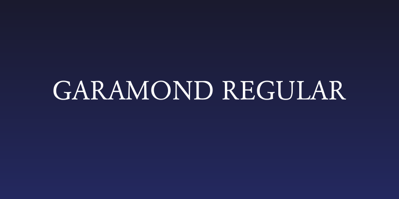 Garamond Regular Social Header
