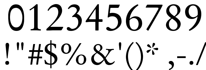 GaramondLatin-Roman Font OTHER CHARS