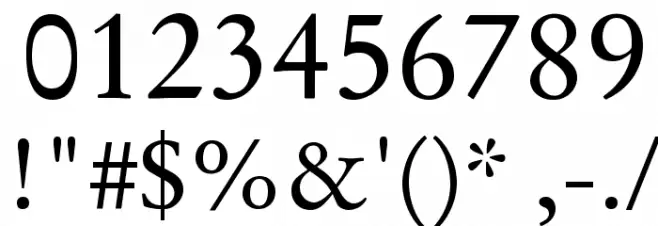 GaramondLatin-Roman Font OTHER CHARS