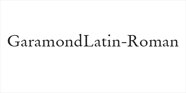 GaramondLatin-Roman Logo