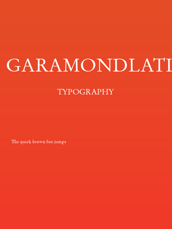 GaramondLatin-Roman Poster