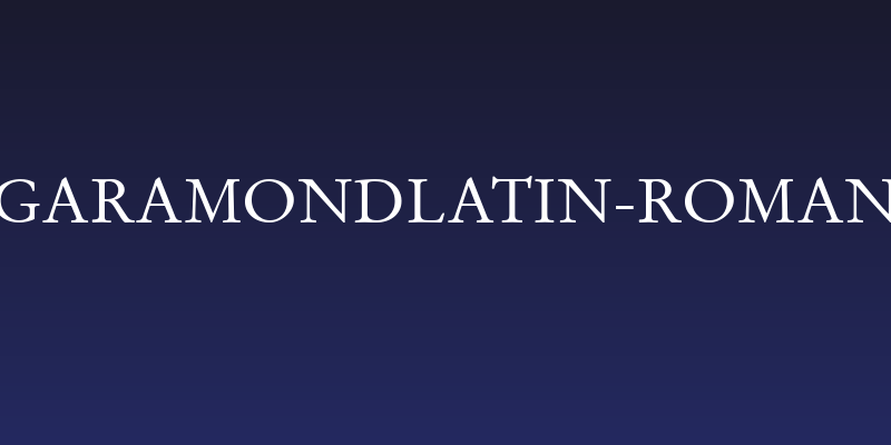 GaramondLatin-Roman Social Header