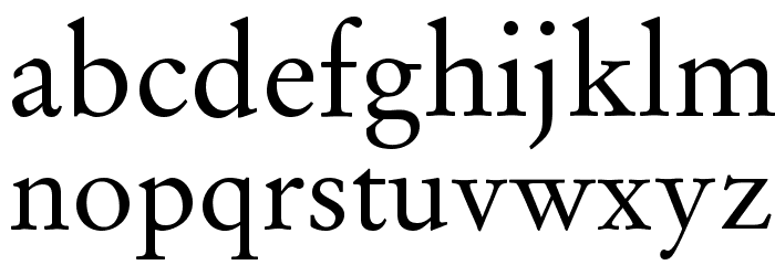 GaramondLatin-Roman Font LOWERCASE