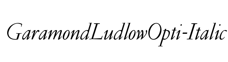 GaramondLudlowOpti-Italic Font