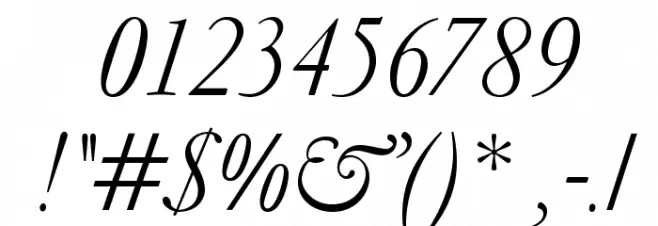 GaramondLudlowOpti-Italic Font OTHER CHARS
