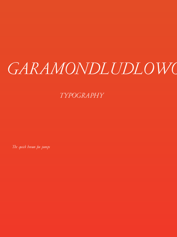 GaramondLudlowOpti-Italic Poster