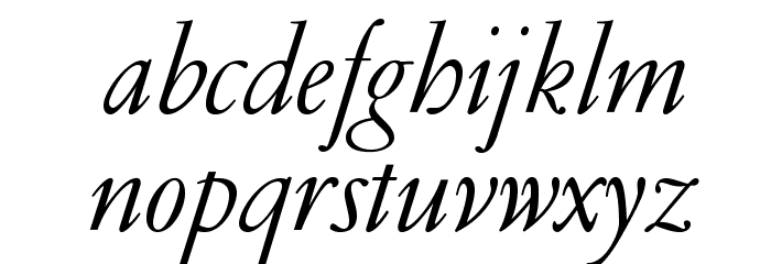 GaramondLudlowOpti-Italic Font LOWERCASE