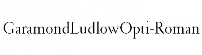 GaramondLudlowOpti-Roman  Frei Schriftart Herunterladen