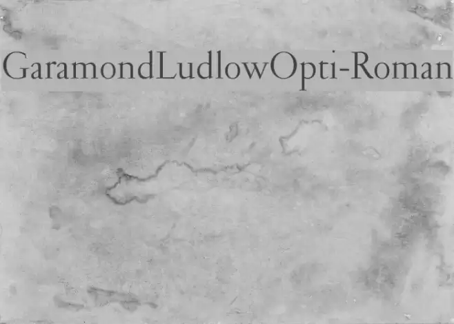 GaramondLudlowOpti-Roman Font examples