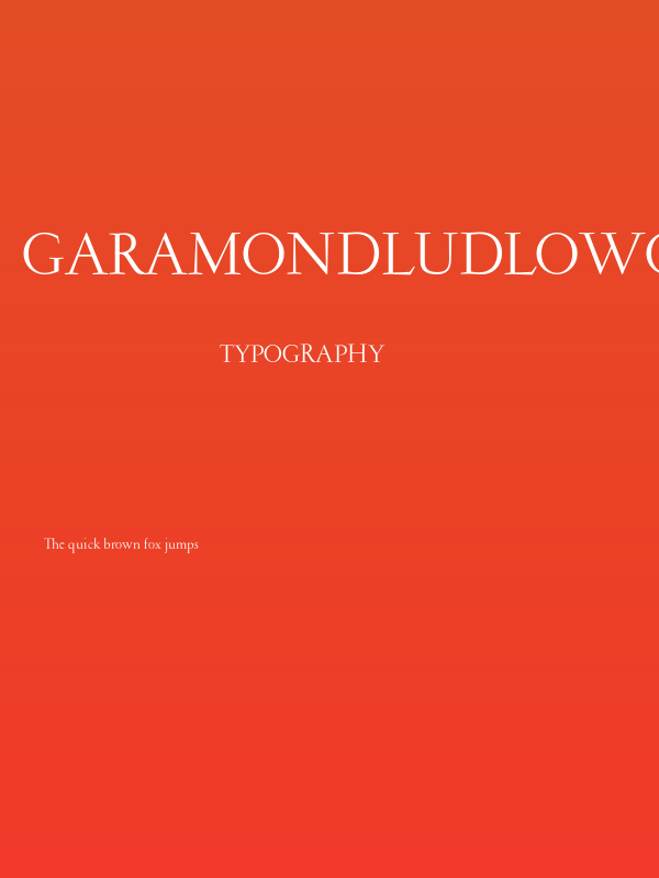 GaramondLudlowOpti-Roman Poster