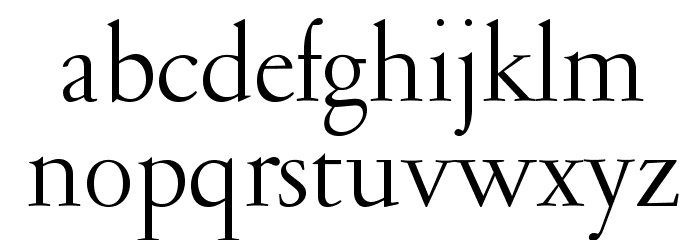 GaramondLudlowOpti-Roman Font LOWERCASE