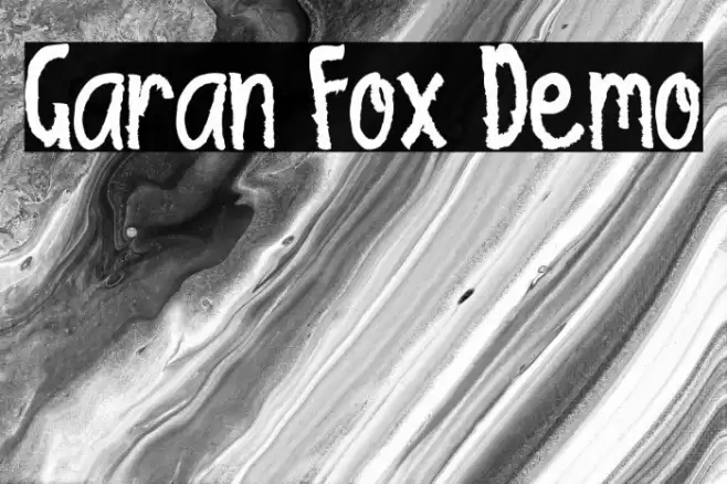 Garan Fox Demo Font examples