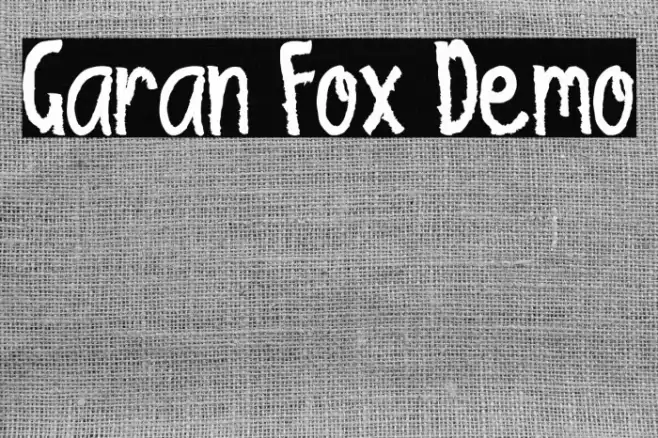Garan Fox Demo Font examples