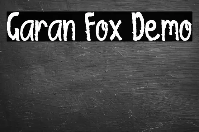 Garan Fox Demo Font examples