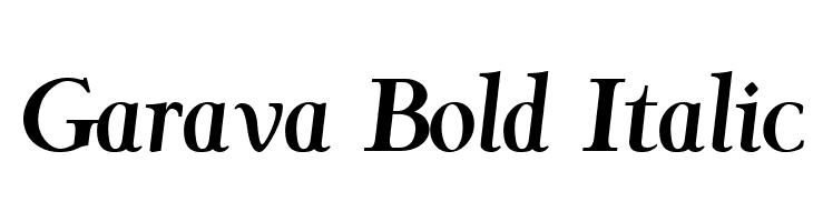 Garava Bold Italic  font caratteri gratis