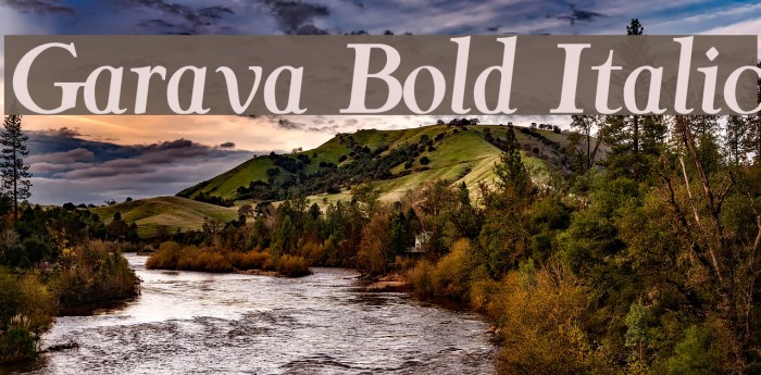 Garava Bold Italic Font examples