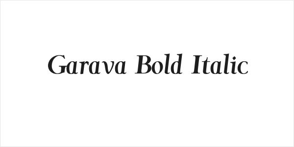 Garava Bold Italic Logo