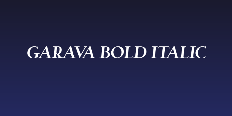 Garava Bold Italic Social Header