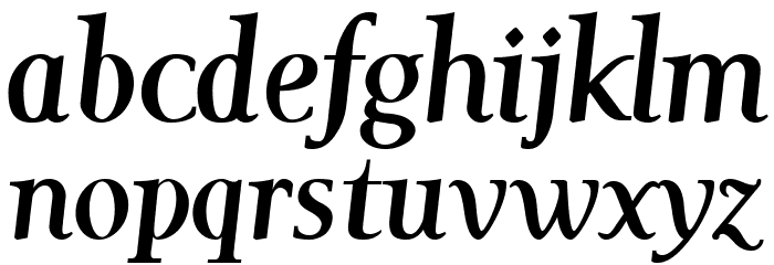 Garava Bold Italic Font LOWERCASE