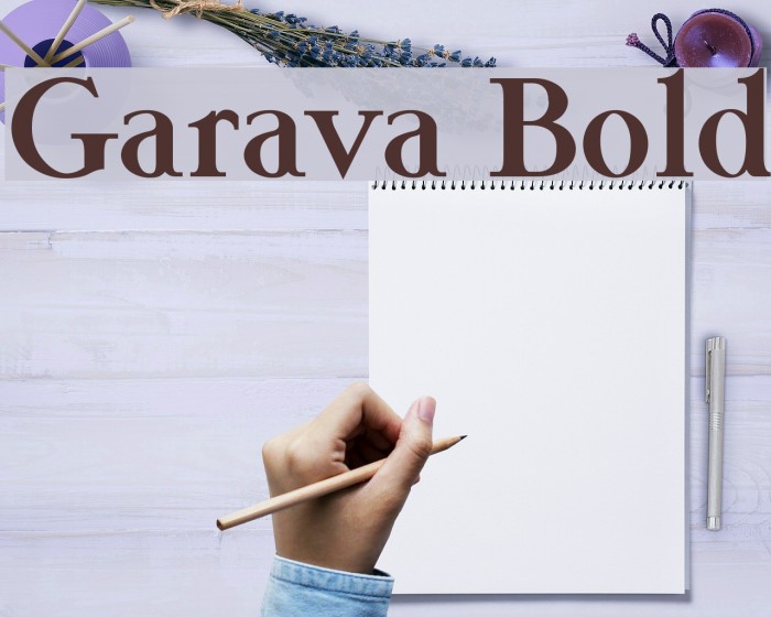 Garava Bold Font examples