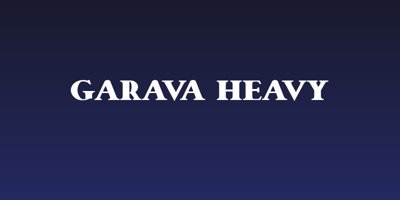 Garava Heavy Social Header