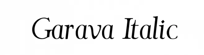 Garava Italic  नि: शुल्क फ़ॉन्ट्स डाउनलोड